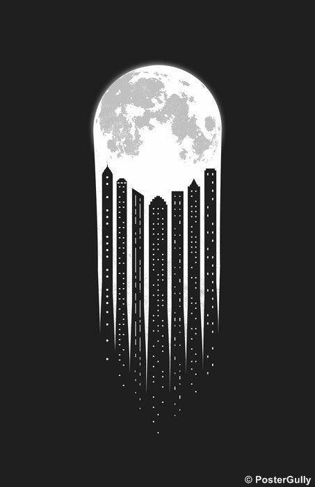 Wall Art, Moon City | Adil, - PosterGully