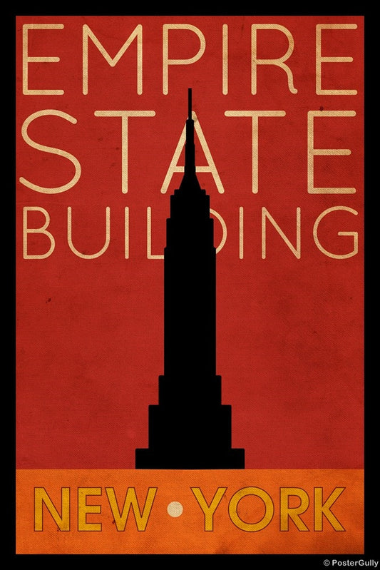 Wall Art, Empire State Building | New York Vintage, - PosterGully