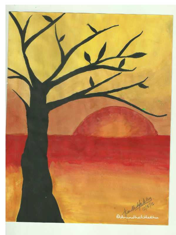 Wall Art, Sun Set Painting Artwork