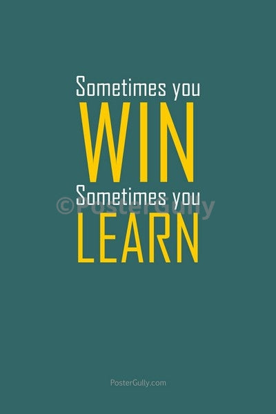 Wall Art, Win Or Learn, - PosterGully