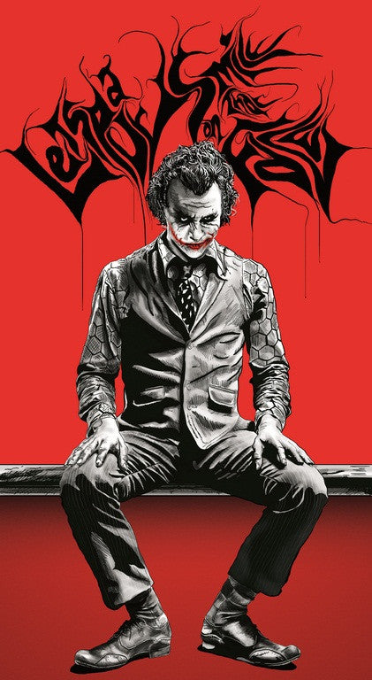 PosterGully Specials, The Joker | Red & Black Artwork, - PosterGully