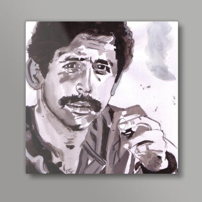 Versatile Bollywood actor Naseeruddin Shah reinvents himself as per the requirements of the character Square Art Prints