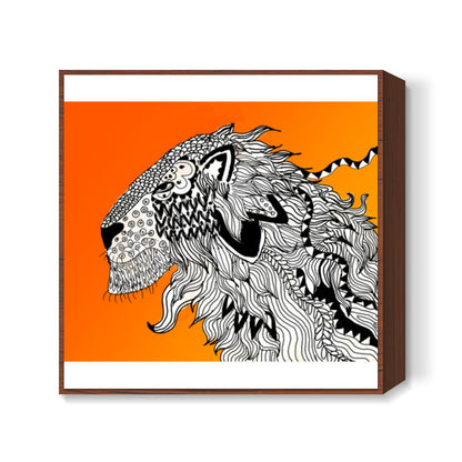 Majestic Lion Print Square Art Prints