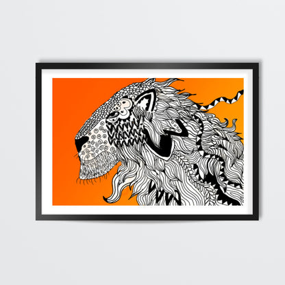 Majestic Lion Print Wall Art