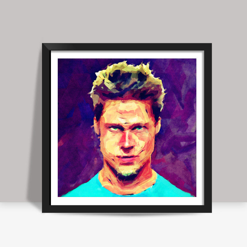 brad pitt fan art Square Art Prints