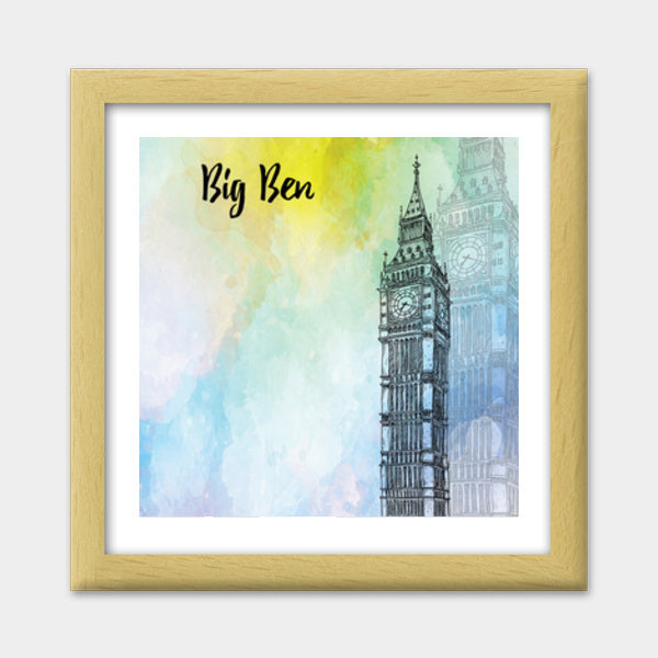 Big Ben - London Premium Square Italian Wooden Frames