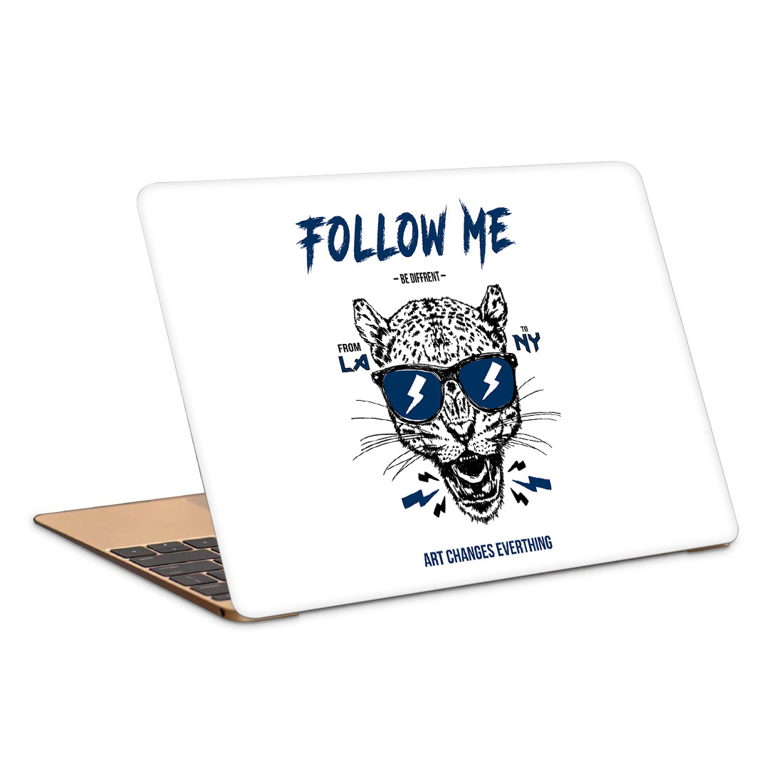 Follow Me Leopard Pop Art Laptop Skin