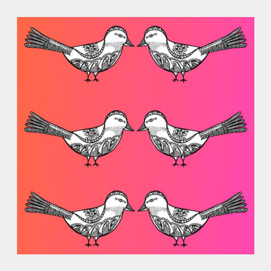 Bird Patterns Square Art Prints