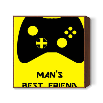 Mans best friend Square Art Prints