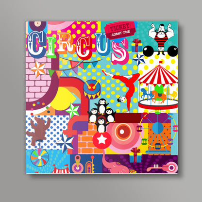 CIRCUS POP! Square Art Prints