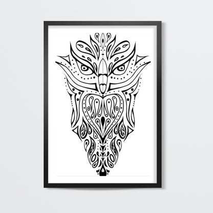 owl illustration hand drawn art Wall Art