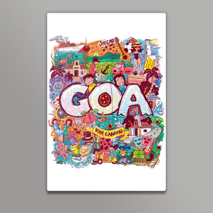 Goa Doodle Colour Wall Art