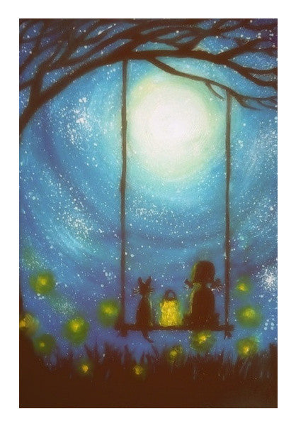 Stars and fireflies Wall Art