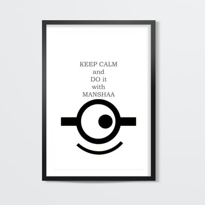 keep calm and write it with manshaa Wall Art