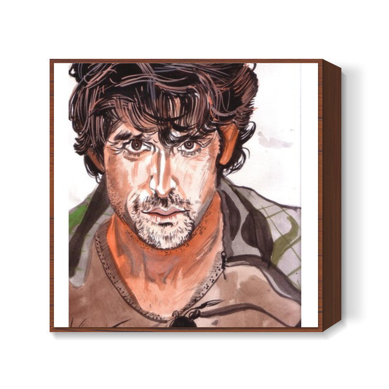 Superstar Hrithik Roshan in an avatar with oodles of style Square Art Prints