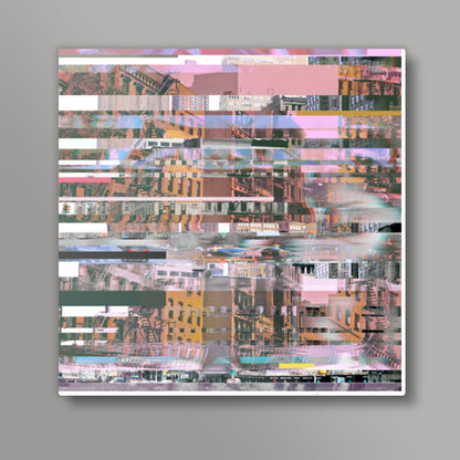 Glitch 2 Square Art Prints