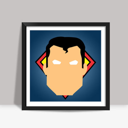 Minimalistic Man of Steel Square Art Prints