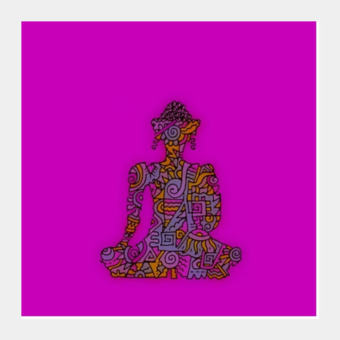 Square Art Prints, Buddha Zenscrawl Square Art Prints