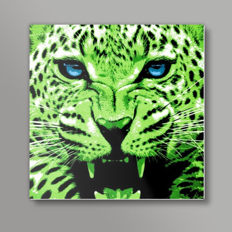 Look into my blue eyes Square Art Prints