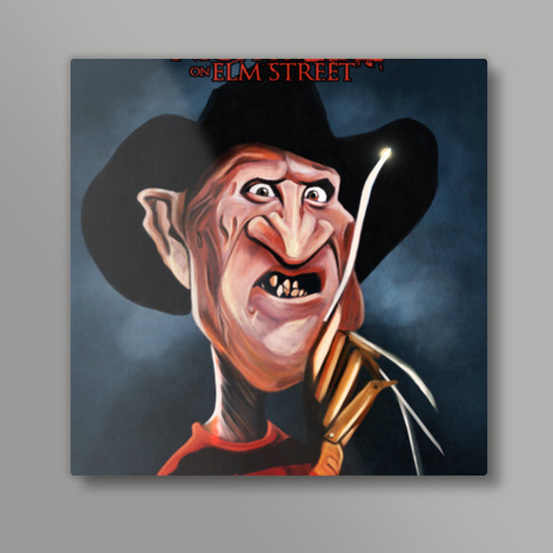 Freddy Krueger | Nightmare on elm street | Caricature Square Art Prints