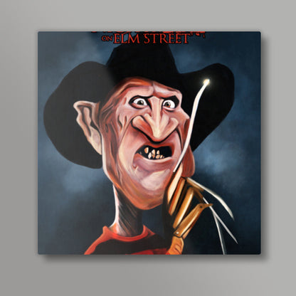 Freddy Krueger | Nightmare on elm street | Caricature Square Art Prints