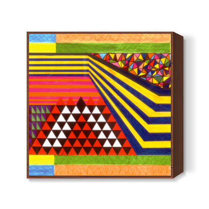 Cyclic Routine of Life | Abstract | Geometric | Triangle | Square Art Prints