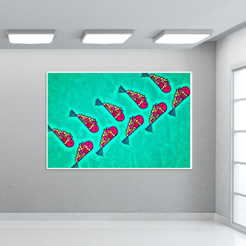 Quirky Fish Zenscrawl Wall Art