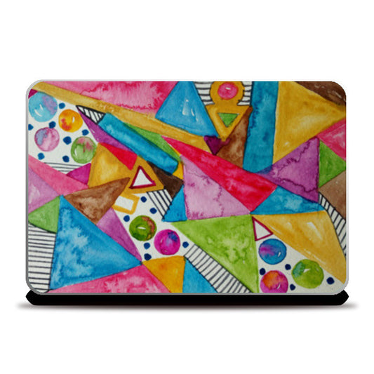 Modern Art Colorful Watercolor Abstract  Laptop Skins