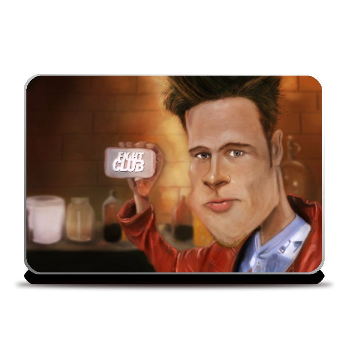 Laptop Skins, Fight Club Brad Pitt Caricature Laptop Skin