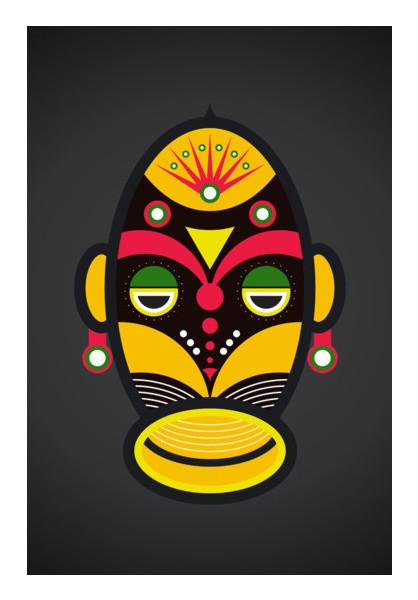 PosterGully Specials, African Traditional Tribal Mask Wall Art