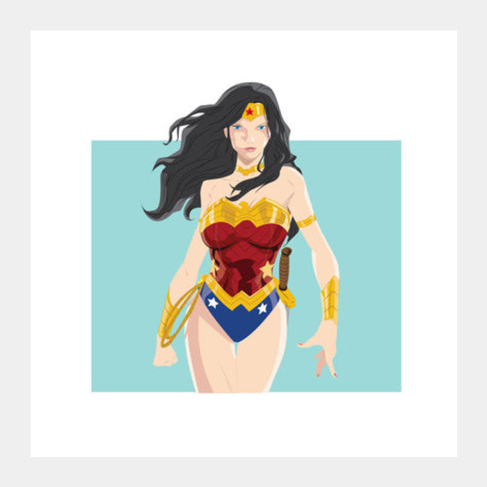 Square Art Prints, WONDER WOMAN Square Art Prints