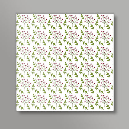 Delicate Floral Summer Background Pattern Square Art Prints