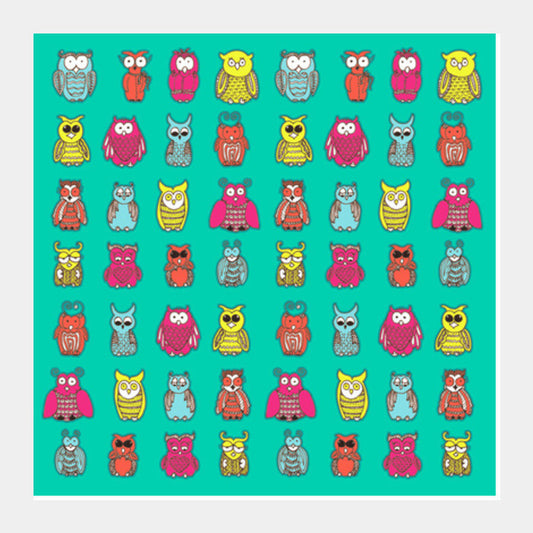 Square Art Prints, Curious Owls Square Art Prints