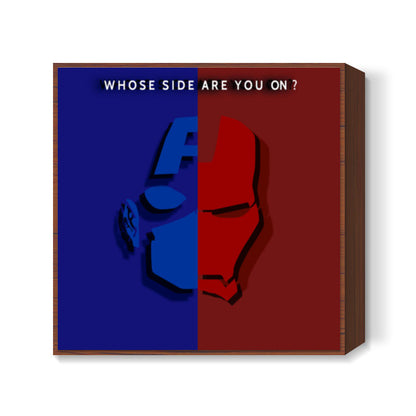 Captain America vs. Iron Man Square Art Prints