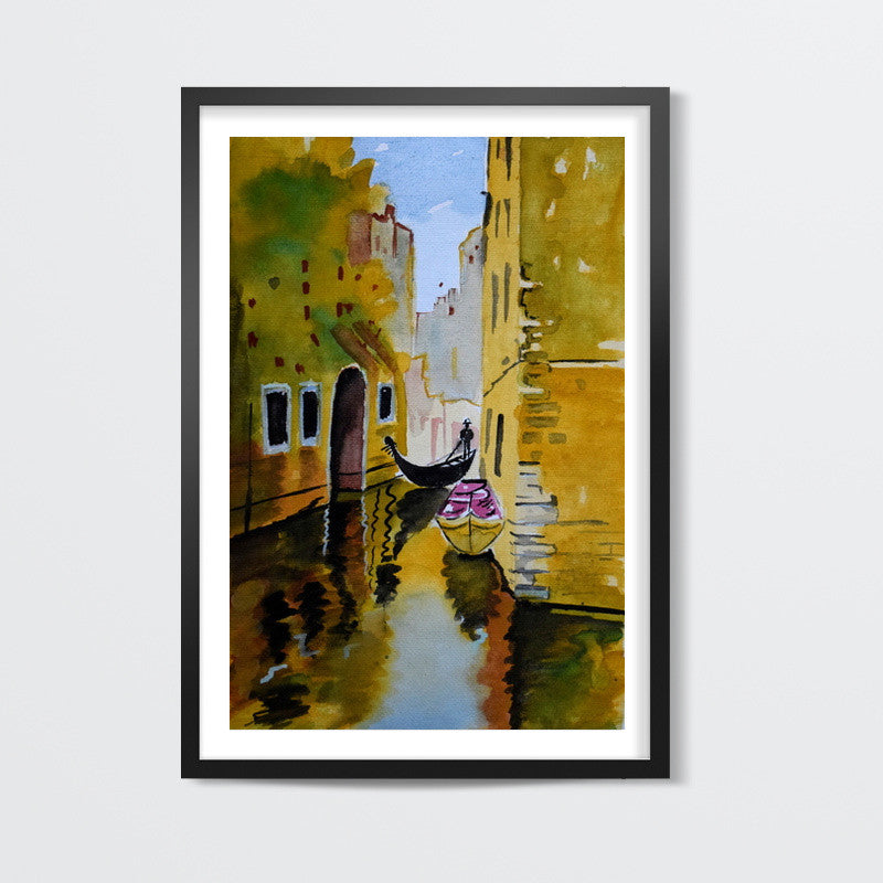 Rowing through the enchanted realms of Venice. Wall Art