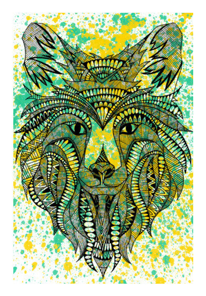 Patterned Wolf Wall Art