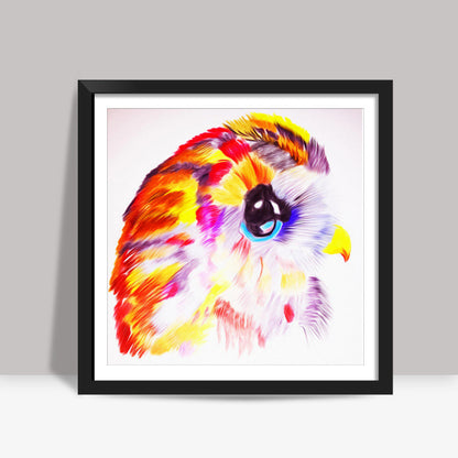 Colorful owl Square Art Prints