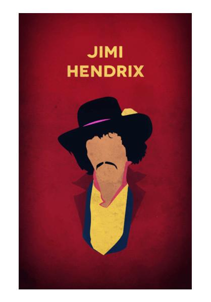 PosterGully Specials, Jimi Hendrix Minimal Wall Art