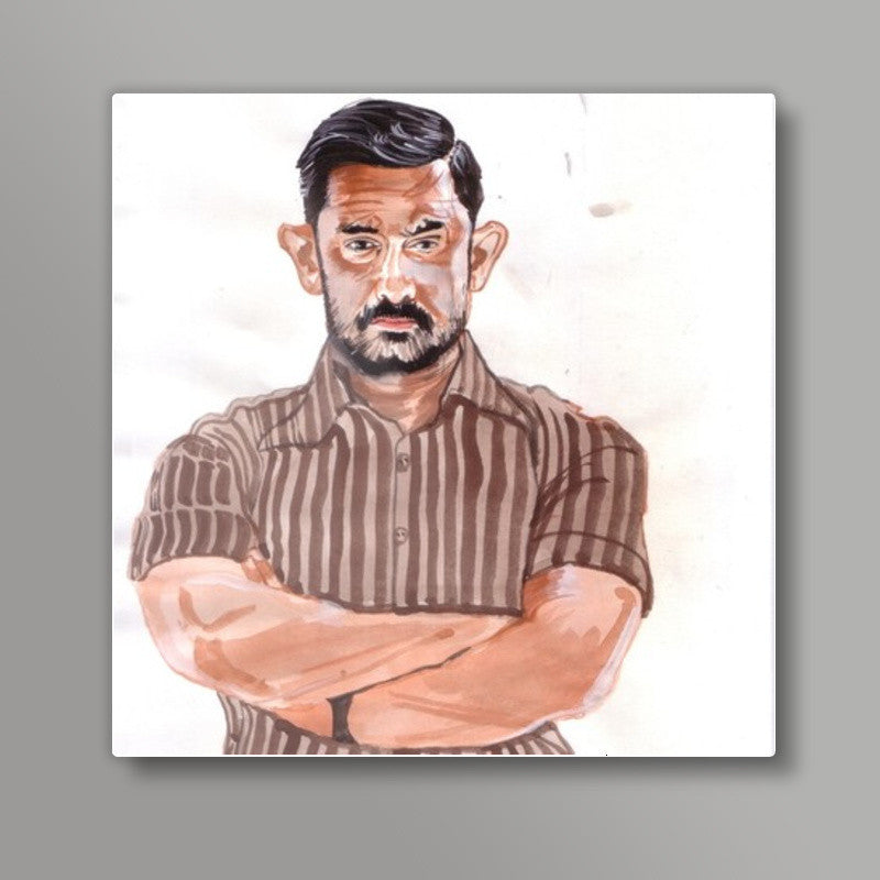 Aamir Khan is dedicated to his craft Square Art Prints