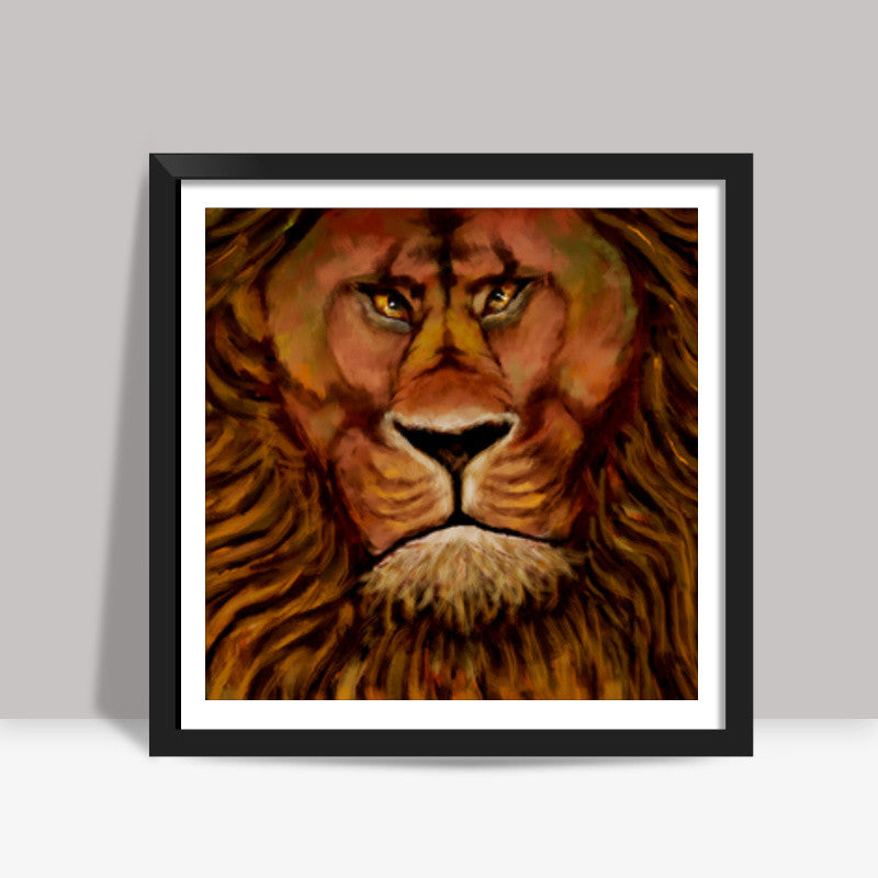 Wild Lion Square Art Prints