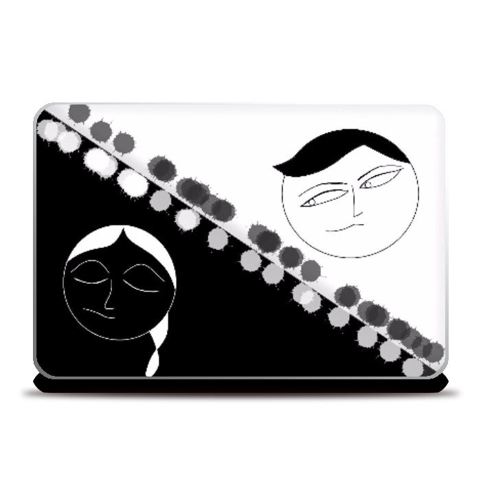 Laptop Skins, When a couple fights B&W Laptop Skins | Pratyasha Nithin, - PosterGully