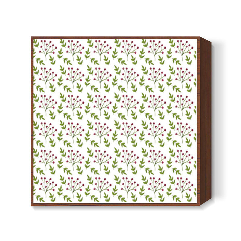 Delicate Floral Summer Background Pattern Square Art Prints