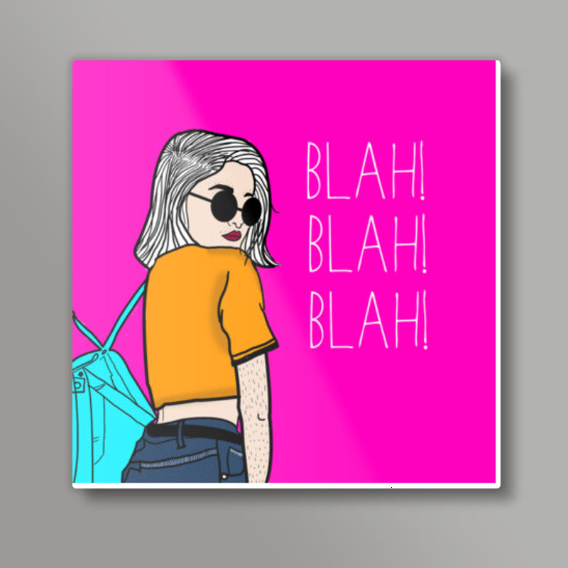 BLAH BLAH BLAH 2 Square Art Prints