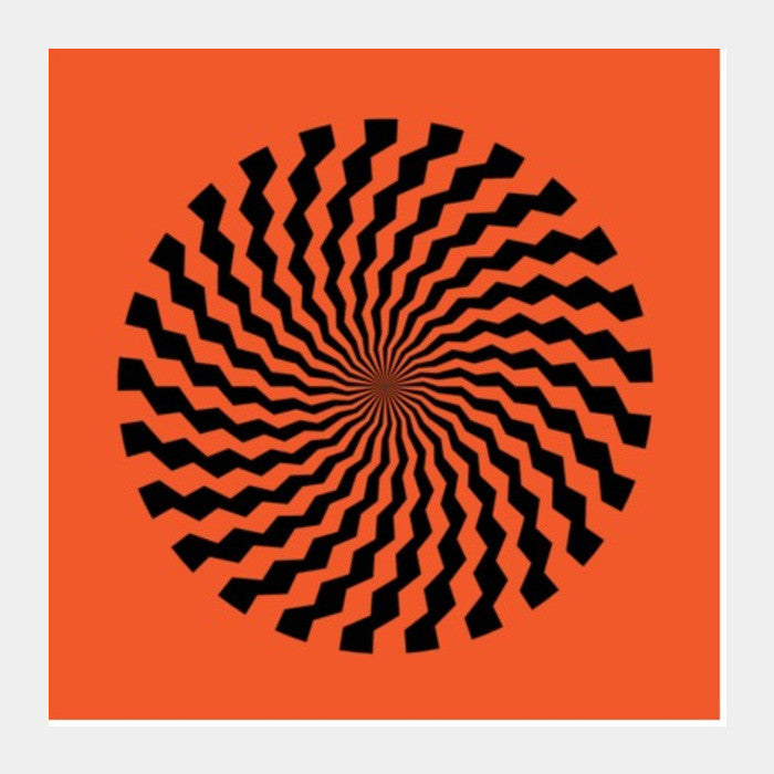 Square Art Prints, ILLUSION-ORANGE Square Art Prints