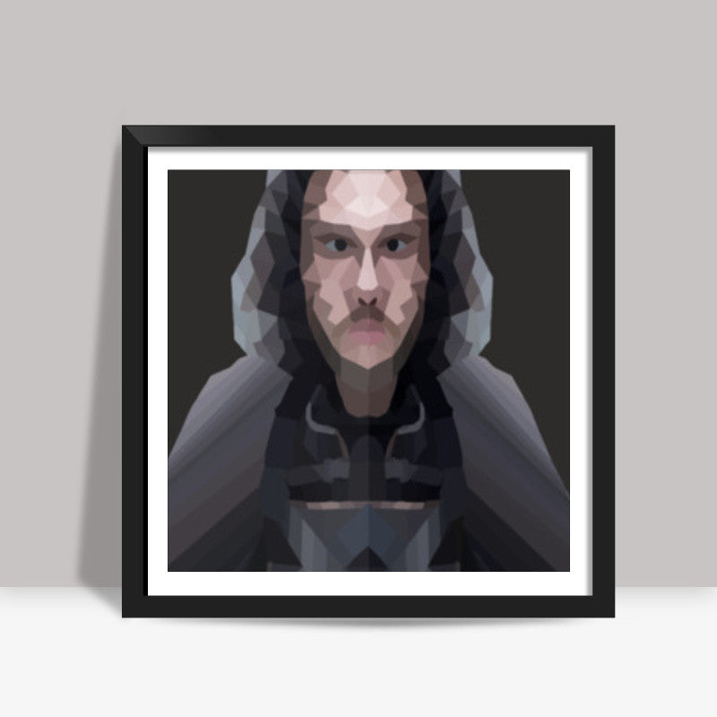 Johnsnow Cartoon - Game Of Thrones Square Art Prints