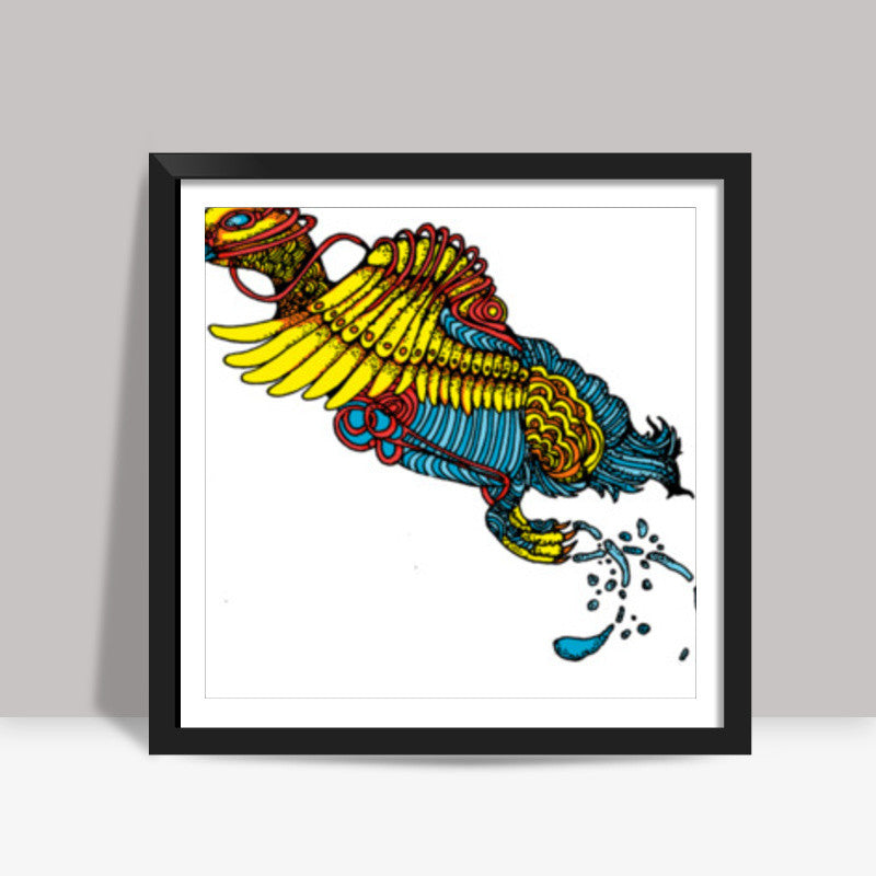 Funky Duck Square Art Prints