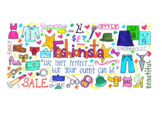 Fashionista Doodle Wall Art