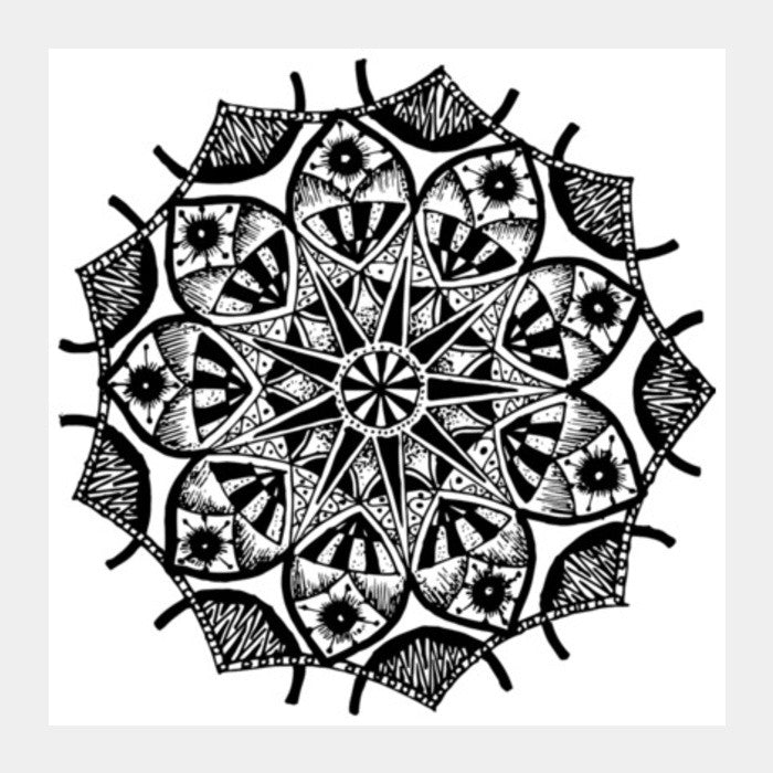 Mandala Square Art Prints