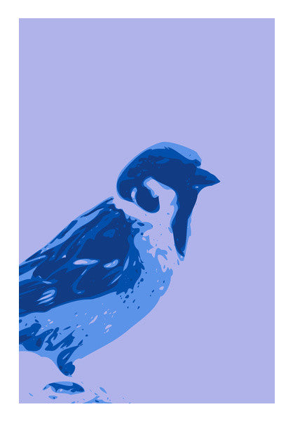 Wall Art, Abstract Sparrow blue Wall Art