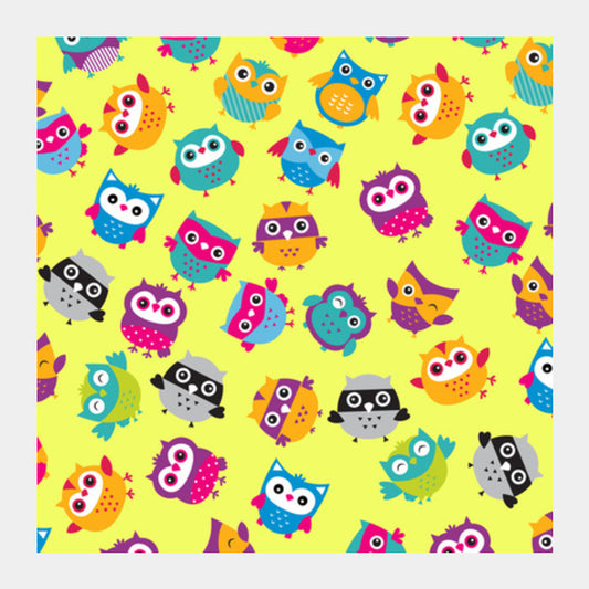 Square Art Prints, Chirpy Owls Square Art Prints